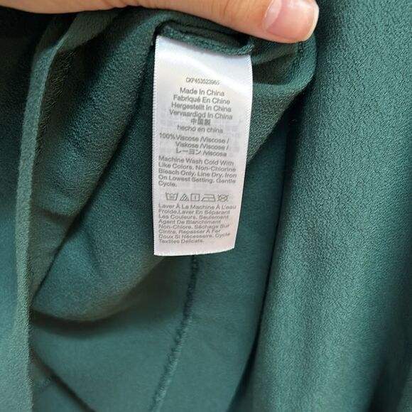 Madewell Novel Long Sleeve‎ Button Front Dress Green Size Medium - Picture 6 of 7